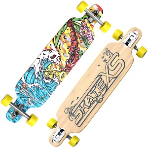 SkateXS Complete Eco Friendly Bamboo Longboard for Kids