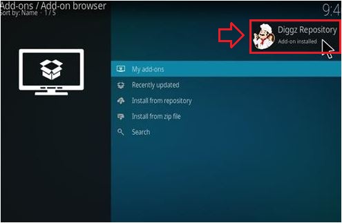 Diggz Repository Add-on Installed