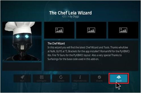 Install The Chef Leia Wizard