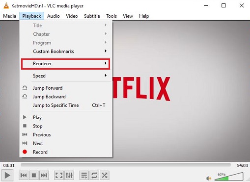 VLC Media Player Playback Option