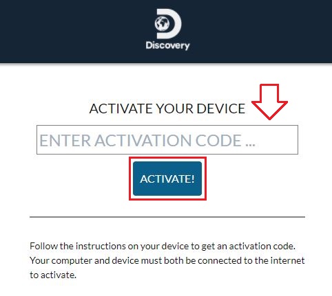 Activate Discovery Go on Roku
