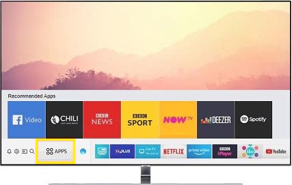 Apps Option on Samsung Smart TV