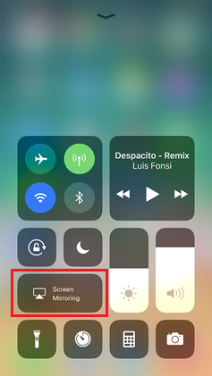 Control Center on iPhone