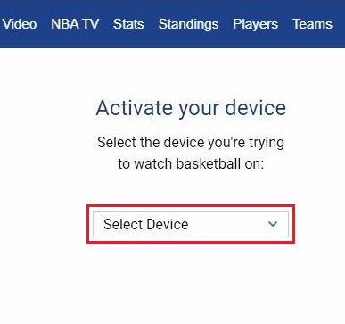 Activate NBA on Firestick