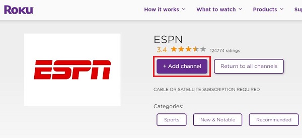 ESPN on Roku