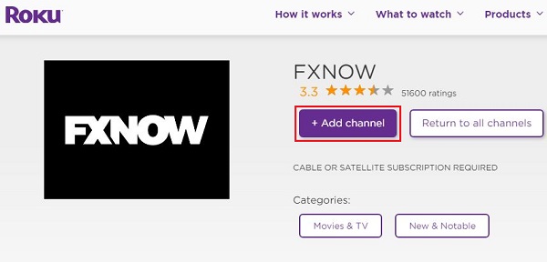 FXNOW on Roku