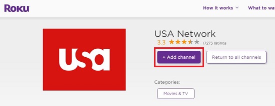 Get USA Network on Roku TV